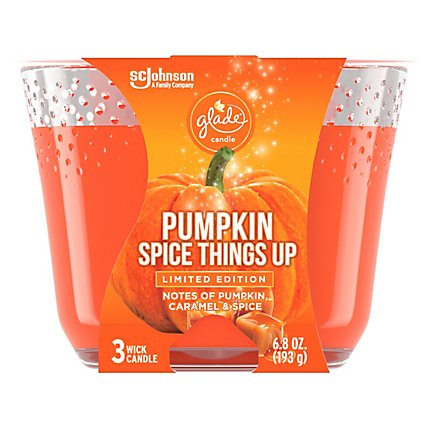 Glade Pumpkin Spice Things Up 3 Wick Scented Candle - 6.8 Oz - Image 2