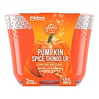 Glade Pumpkin Spice Things Up 3 Wick Scented Candle - 6.8 Oz - Image 2