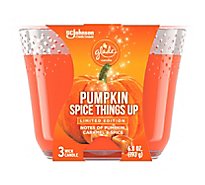 Glade Pumpkin Spice Things Up 3 Wick Scented Candle - 6.8 Oz