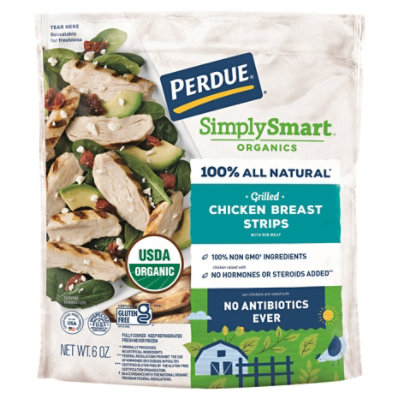 PERDUE Simply Smart Organics Grilled Chicken Breast Strips Gluten Free In Bag - 6 Oz - Image 3