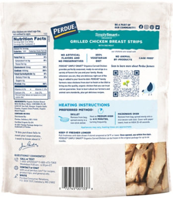 PERDUE Simply Smart Organics Grilled Chicken Breast Strips Gluten Free In Bag - 6 Oz - Image 6