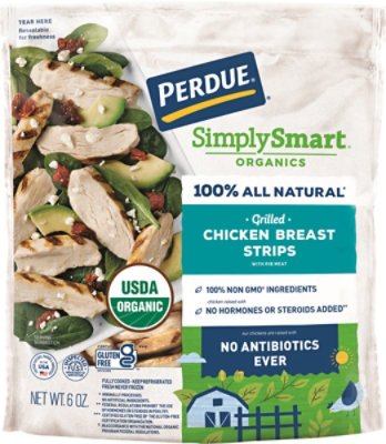 PERDUE Simply Smart Organics Grilled Chicken Breast Strips Gluten Free In Bag - 6 Oz - Image 2