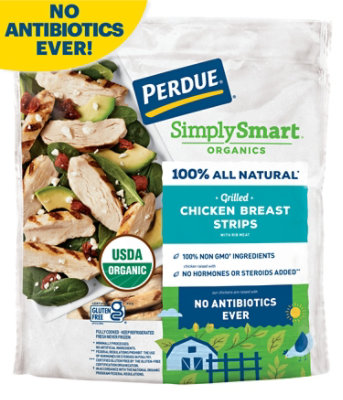 PERDUE Simply Smart Organics Grilled Chicken Breast Strips Gluten Free In Bag - 6 Oz - Image 1