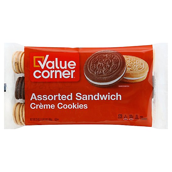 Value Corner Cookie Sandwich Assorted - 25 Oz