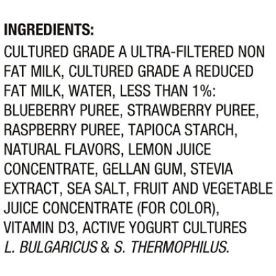 Too Good & Co. Mixed Berry Low Fat Lower Sugar Gluten Free Greek Yogurt Multipack - 4-5.3 Oz - Image 4