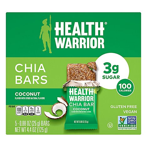 Health Warrior Chia Bars Coconut - 5-.88 Oz