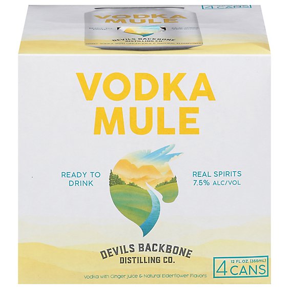 Devils Backbone Vodka Mule In Cans - 4-12 Fl. Oz.