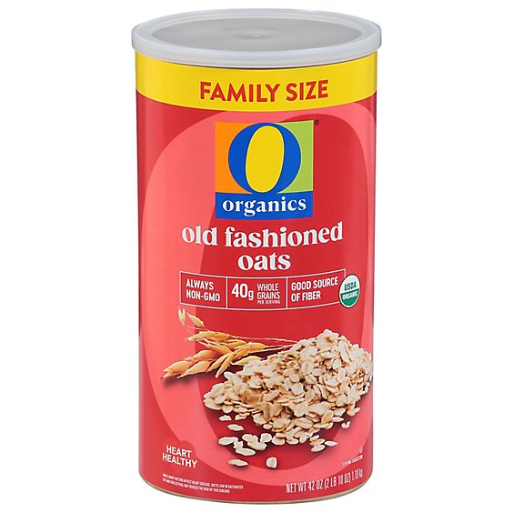 O Organics Oatmeal Old Fashion Family Size - 42 Oz