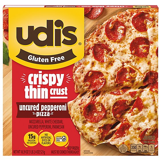 Udis Pizza Uncured Pepperoni - 18.36 Oz