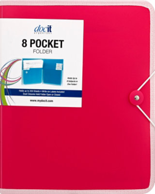 Docit 8 Pocket File Folder - Each - Image 2