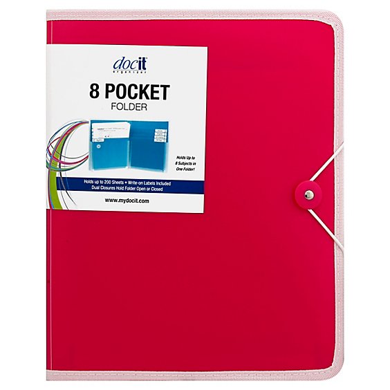 Docit 8 Pocket File Folder - Each