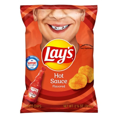 Lays Potato Chips Hot Sauce Flavored - 2.625 Oz - safeway