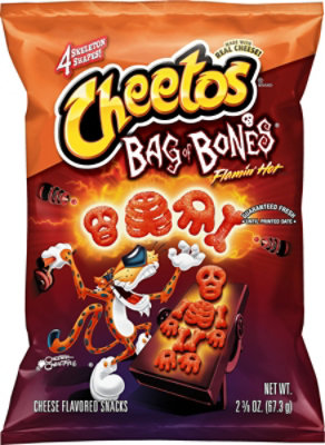 Cheetos Bag Of Bones Cheese Flavored Snacks Flamin Hot - 2.375 Oz - Image 2