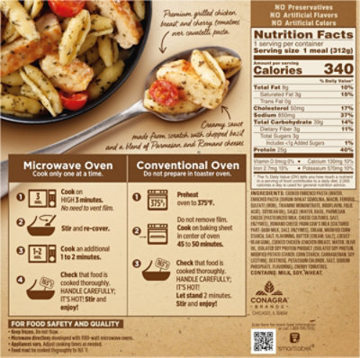 Marie Callender's Grilled Chicken Pesto Cavatelli Bowl Frozen Pasta Meal - 11 Oz - Image 6
