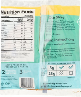 Outer Aisle Plantpower Pizza Crusts Italian - 2 Count - Image 6