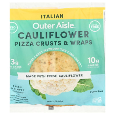 Outer Aisle Cauliflower Pizza Crust & Wraps by Outer Aisle - Affordable  Bariatric Approved at $6.89 on BariatricPal Store