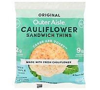 Outer Aisle Plantpower Cauliflower Sandwich Thins Original - 6 Count
