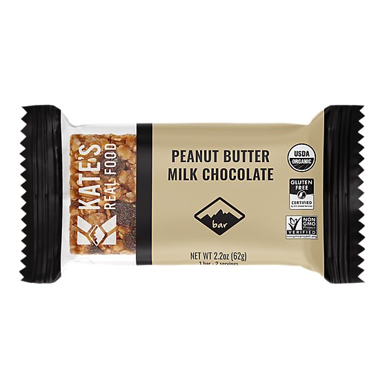 Kate's Real Food Milk Chocolate Peanut Butter Bar - 2.2 Oz