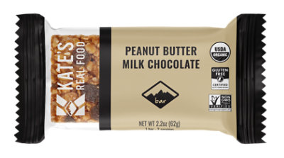Kate's Real Food Milk Chocolate Peanut Butter Bar - 2.2 Oz