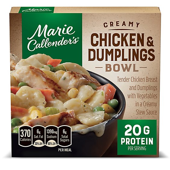 Marie Callender's Creamy Chicken & Dumplings Bowl Frozen Meal - 12 Oz