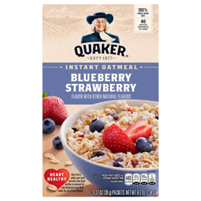 Quaker Instant Oatmeal Blueberry Strwbry - 8.2 Oz - Image 1
