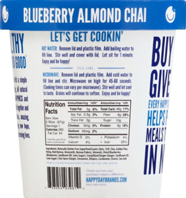 Happy Day Blueberry Chai Super Food Oatmeal - 2.35 Oz - Image 2
