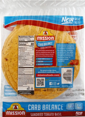 Mission Carb Balance Tomato Basil Wraps - 8 Count - Image 4