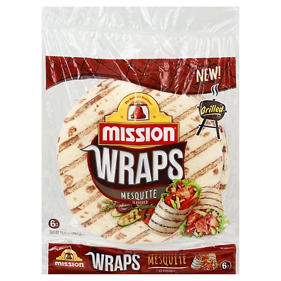 Mission Mesquite Flavored Grilled Wraps - 6 Count