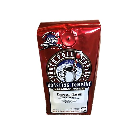 North Pole Classic Espresso Roast Whole Bean Coffee - 12 Oz