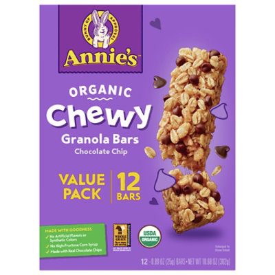 Annies Organic Chocolate Chip Chewy Granola Bars 12 Count - 10.6 Oz - Image 2