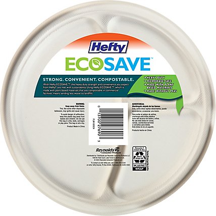 Hefty Paper Plates 10.125 Inch White - 16 Count - Image 4