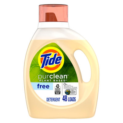 Tide Purclean 75 Plant Based Unscented Liquid Laundry Detergent 48
