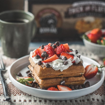 Kodiak Thick & Fluffy Chocolate Chip Waffles Box - 14.82 Oz - Image 2