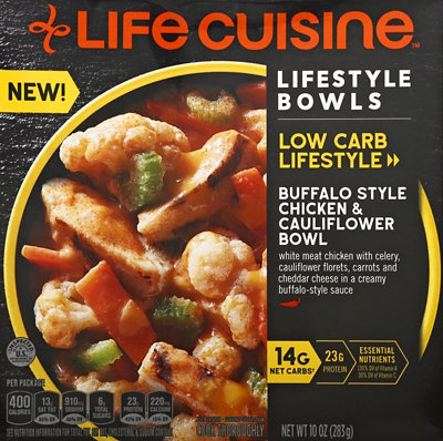  Life Cuisine Buffalo Style Chicken & Cauliflower Bowl - 10 Oz 