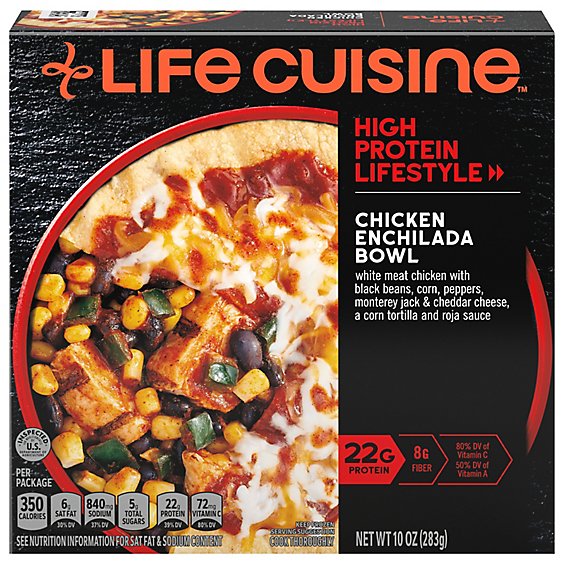Life Cuisine Chicken Enchilada Bowl Frozen Meal - 10 Oz