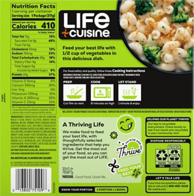 Life Cuisine Meatless Lifestyle Vermont Cheddar And Broccoli Bake Bowl Frozen Entree Box - 11 Oz - Image 6