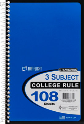 Top Flight Standard Notebook 3 Subject - Each - Image 2