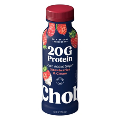 Chobani 20g Low-Fat Greek Yogurt Drink Strawberries & Cream - 10 Fl. Oz. - Image 4