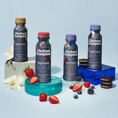 Chobani 20g Low-Fat Greek Yogurt Drink Strawberries & Cream - 10 Fl. Oz. - Image 7