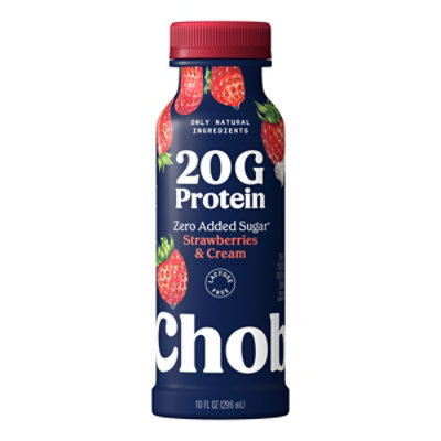 Chobani 20g Low-Fat Greek Yogurt Drink Strawberries & Cream - 10 Fl. Oz. - Image 3