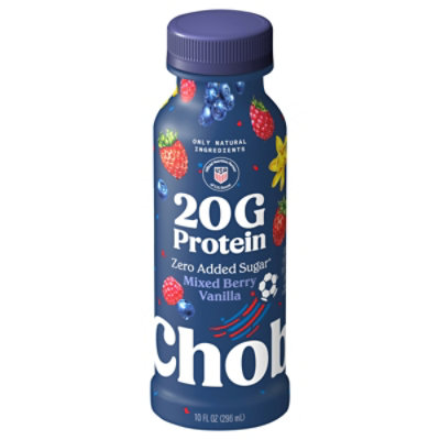 Chobani 20g Low-Fat Greek Yogurt Drink Mixed Berry Vanilla - 10 Fl. Oz.