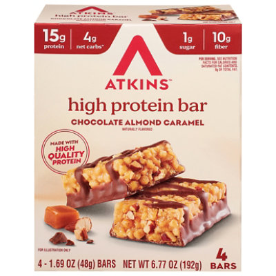 Atkins Chocolate Caramel Almond Meal Bars - 5-1.69 Oz - Image 2