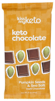 Kiss My Keto Choc Dk Pumpkin Seed Ss - 3 Oz