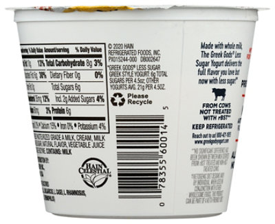 Greek Gods Less Sugar Strawberry Yogurt - 4.5 Oz - Image 2
