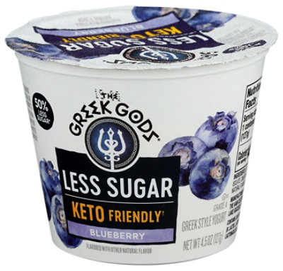 Greek Gods Less Sugar Blueberry Yogurt - 4.5 Oz - Image 4