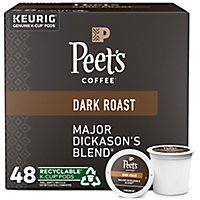 Peet's Coffee Major Dickasons Blend Dark Roast K Cup Pods - 48 Count - Image 1