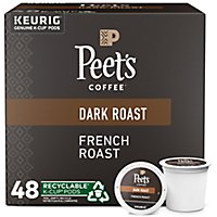Peet's Coffee French Roast Dark Roast K Cup Pods - 48 Count - Image 1