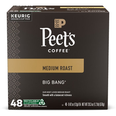 Peet s Coffee Big Bang Medium Roast K Cup Pods 48 Count albertsons