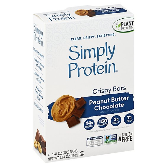SimplyProtein Crispy Bar Chocolate Peanut Butter - 4-1.41 Oz
