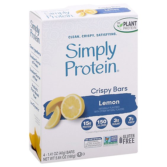 SimplyProtein Crispy Bar Lemon - 4-1.41 Oz